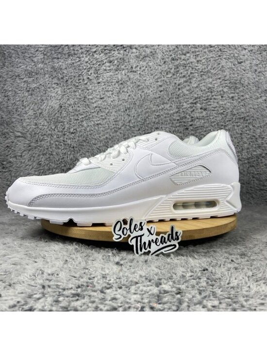 Nike Air Max 90 Triple White Size 15 Men Sneakers CN8490-100 main image 7